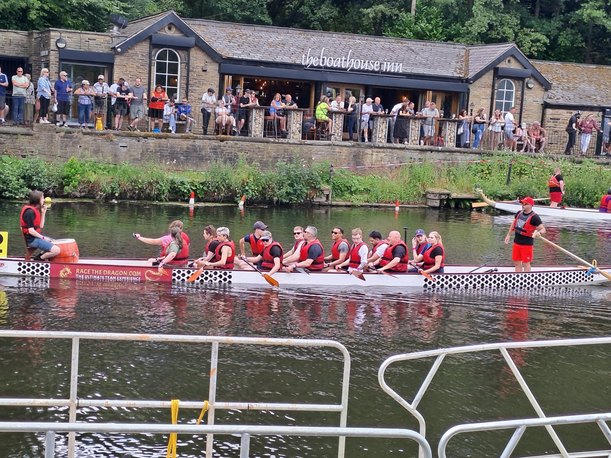 Epta team paddling at the Dragon Boat Racing Bradford 2025
