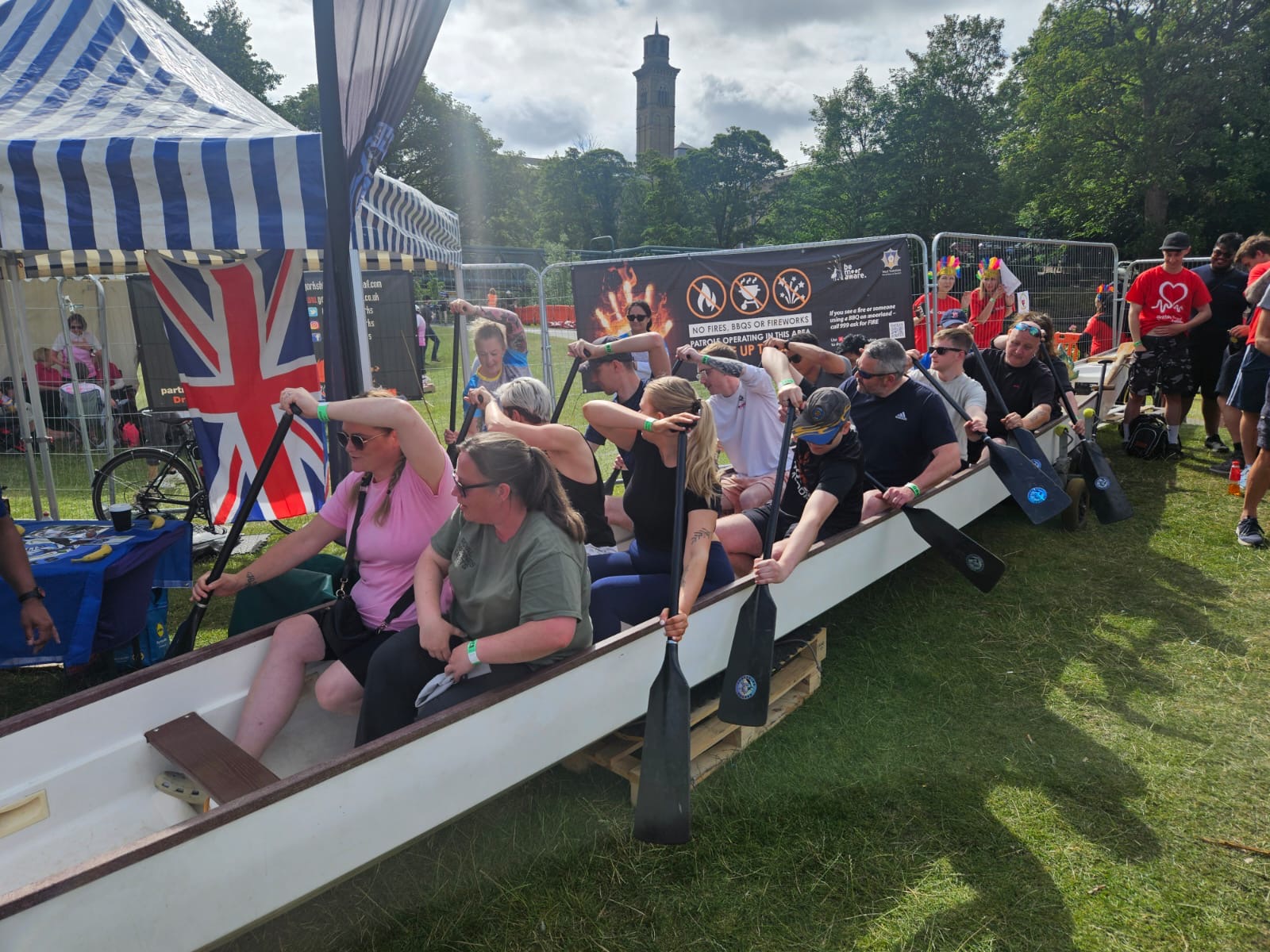 Epta team training for Dragon Boat Racing Bradford 2025