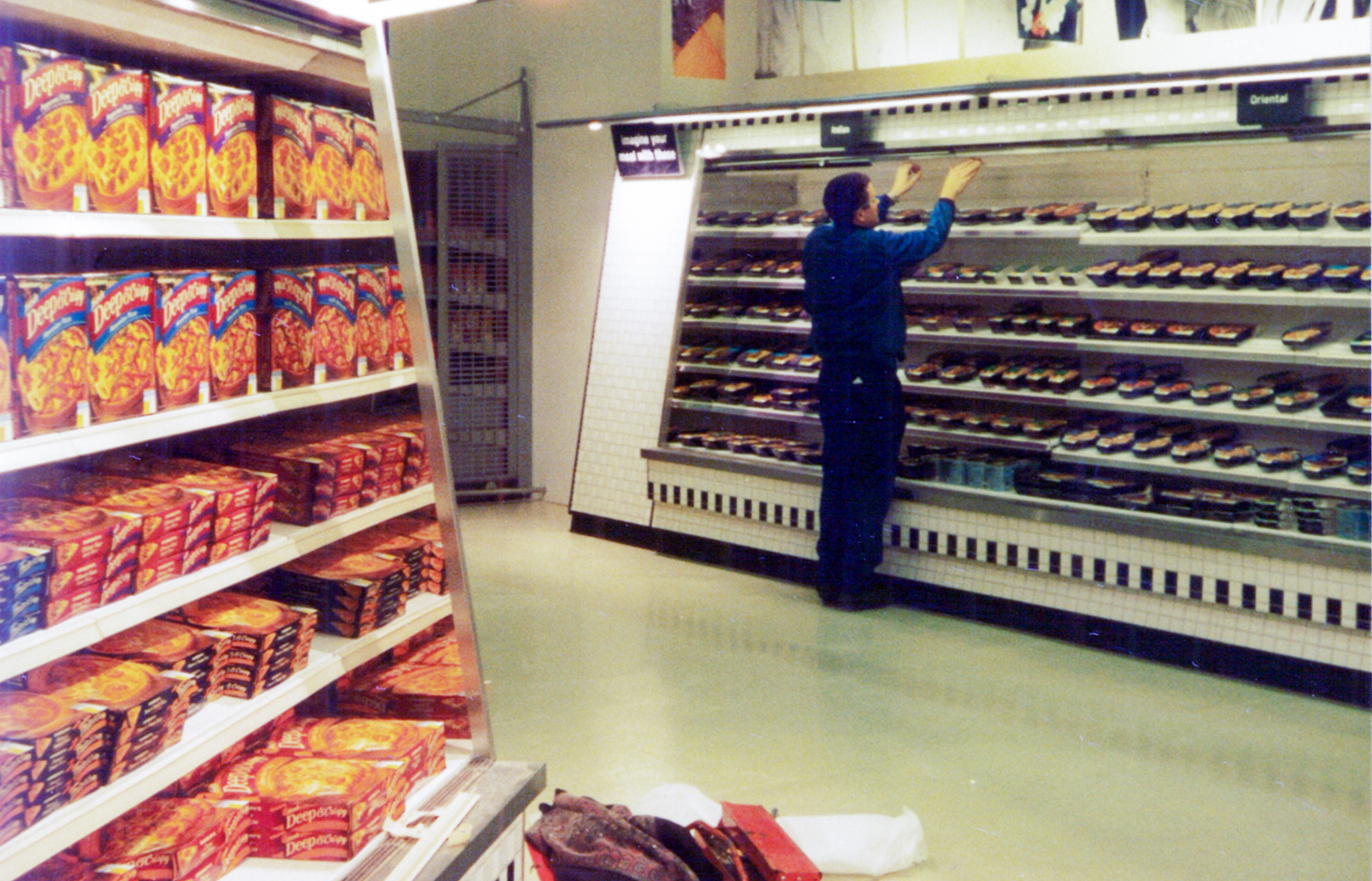 Installing Sainsbury's concept chilled cabinets 1998